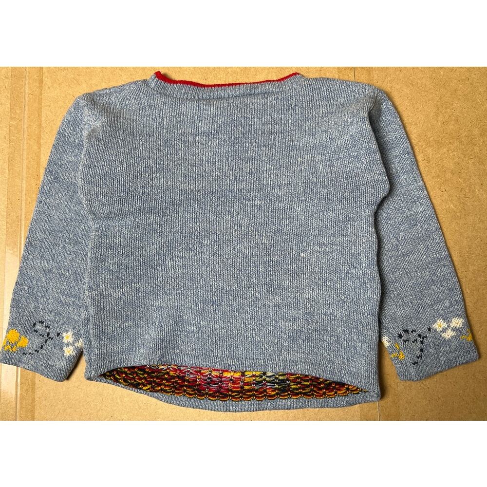 Winnie The Pooh Silly Ole Bear Size Large Pullover Blue Sweater Knit Toddler - Picture 2 of 6